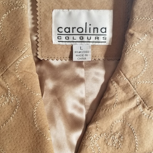 🫎- Vintage Leather Jacket by Carolina Colours. Size Large - Picture 7 of 12